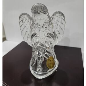 Vintage‎ Princess House 24% Lead Crystal Angel Christmas Nativity PH Stamped